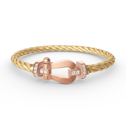 [Favorite]FORCE LARGE HORSESHOE HALF DIAMOND BRACELET - ROSE GOLD