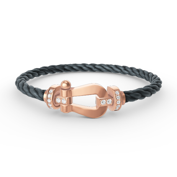 [Favorite]FORCE LARGE HORSESHOE HALF DIAMOND BRACELET - ROSE GOLD