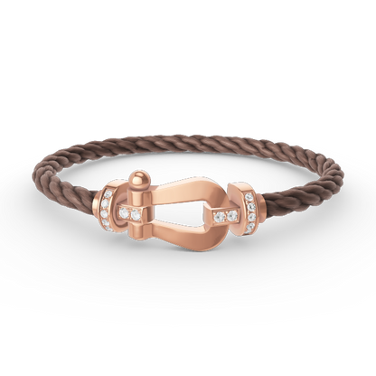 [Favorite]FORCE LARGE HORSESHOE HALF DIAMOND BRACELET - ROSE GOLD
