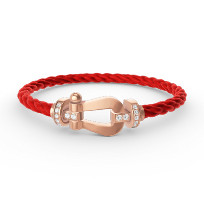 [Favorite]FORCE LARGE HORSESHOE HALF DIAMOND BRACELET - ROSE GOLD