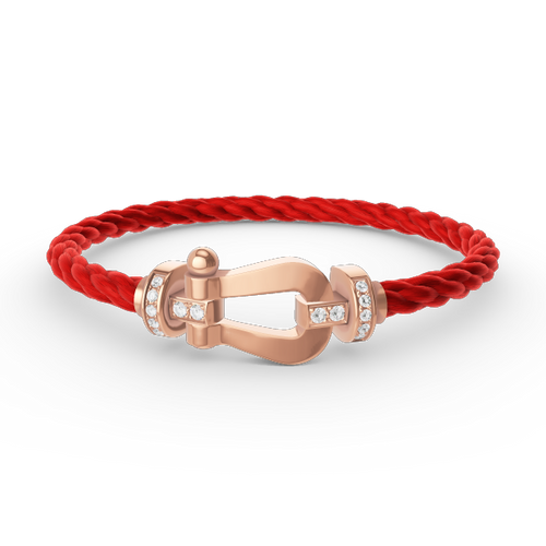 [Favorite]FORCE LARGE HORSESHOE HALF DIAMOND BRACELET - ROSE GOLD