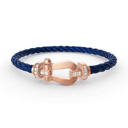 [Favorite]FORCE LARGE HORSESHOE HALF DIAMOND BRACELET - ROSE GOLD