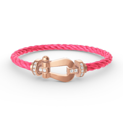 [Favorite]FORCE LARGE HORSESHOE HALF DIAMOND BRACELET - ROSE GOLD