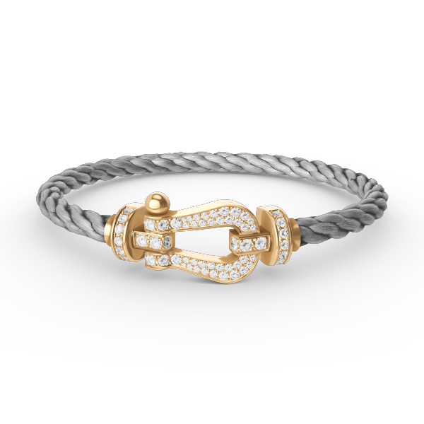 [Favorite]FORCE LARGE HORSESHOE FULL DIAMOND BRACELET - GOLD