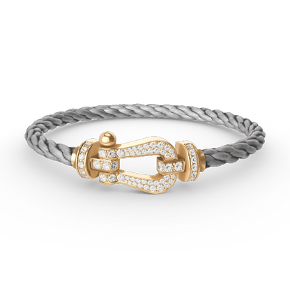 [Favorite]FORCE LARGE HORSESHOE FULL DIAMOND BRACELET - GOLD