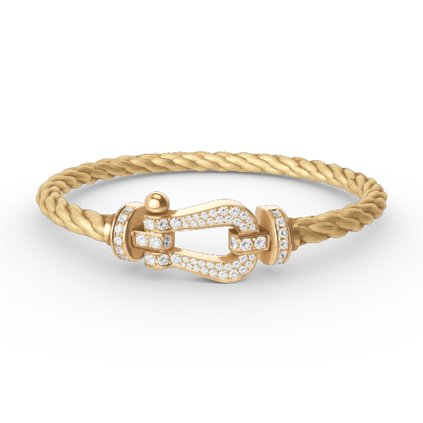 [Favorite]FORCE LARGE HORSESHOE FULL DIAMOND BRACELET - GOLD