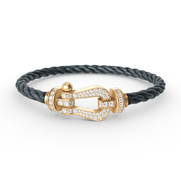 [Favorite]FORCE LARGE HORSESHOE FULL DIAMOND BRACELET - GOLD