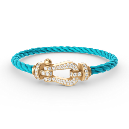 [Favorite]FORCE LARGE HORSESHOE FULL DIAMOND BRACELET - GOLD
