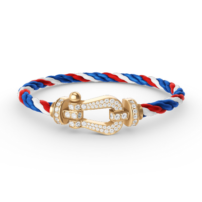 [Favorite]FORCE LARGE HORSESHOE FULL DIAMOND BRACELET - GOLD
