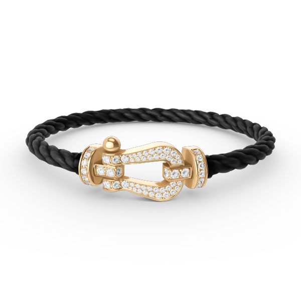 [Favorite]FORCE LARGE HORSESHOE FULL DIAMOND BRACELET - GOLD
