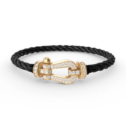 [Favorite]FORCE LARGE HORSESHOE FULL DIAMOND BRACELET - GOLD