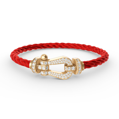 [Favorite]FORCE LARGE HORSESHOE FULL DIAMOND BRACELET - GOLD