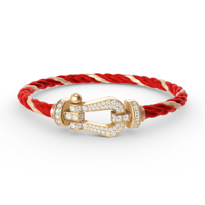 [Favorite]FORCE LARGE HORSESHOE FULL DIAMOND BRACELET - GOLD