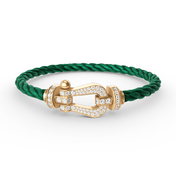 [Favorite]FORCE LARGE HORSESHOE FULL DIAMOND BRACELET - GOLD