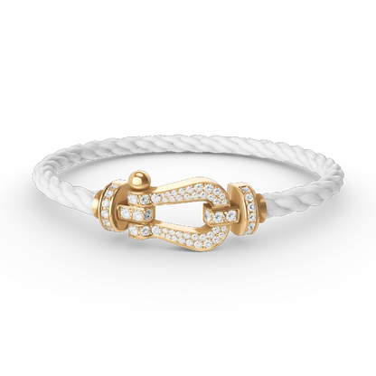 [Favorite]FORCE LARGE HORSESHOE FULL DIAMOND BRACELET - GOLD