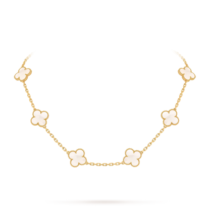 [Favorite]CLASSIC LUCKY 10-MOTIF CLOVER NECKLACE GOLD COLLECTION