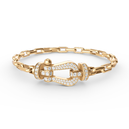 [Favorite]FORCE LARGE HORSESHOE CLASP METAL BRACELET