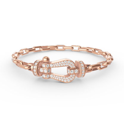 [Favorite]FORCE LARGE HORSESHOE CLASP METAL BRACELET
