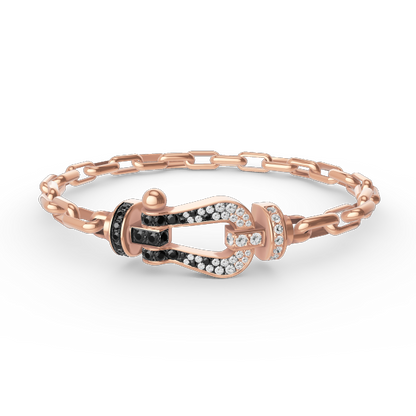 [Favorite]FORCE LARGE HORSESHOE CLASP METAL BRACELET