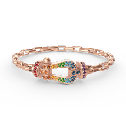 [Favorite]FORCE LARGE HORSESHOE CLASP METAL BRACELET