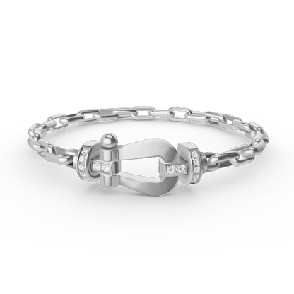 [Favorite]FORCE LARGE HORSESHOE CLASP METAL BRACELET