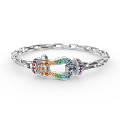 [Favorite]FORCE LARGE HORSESHOE CLASP METAL BRACELET