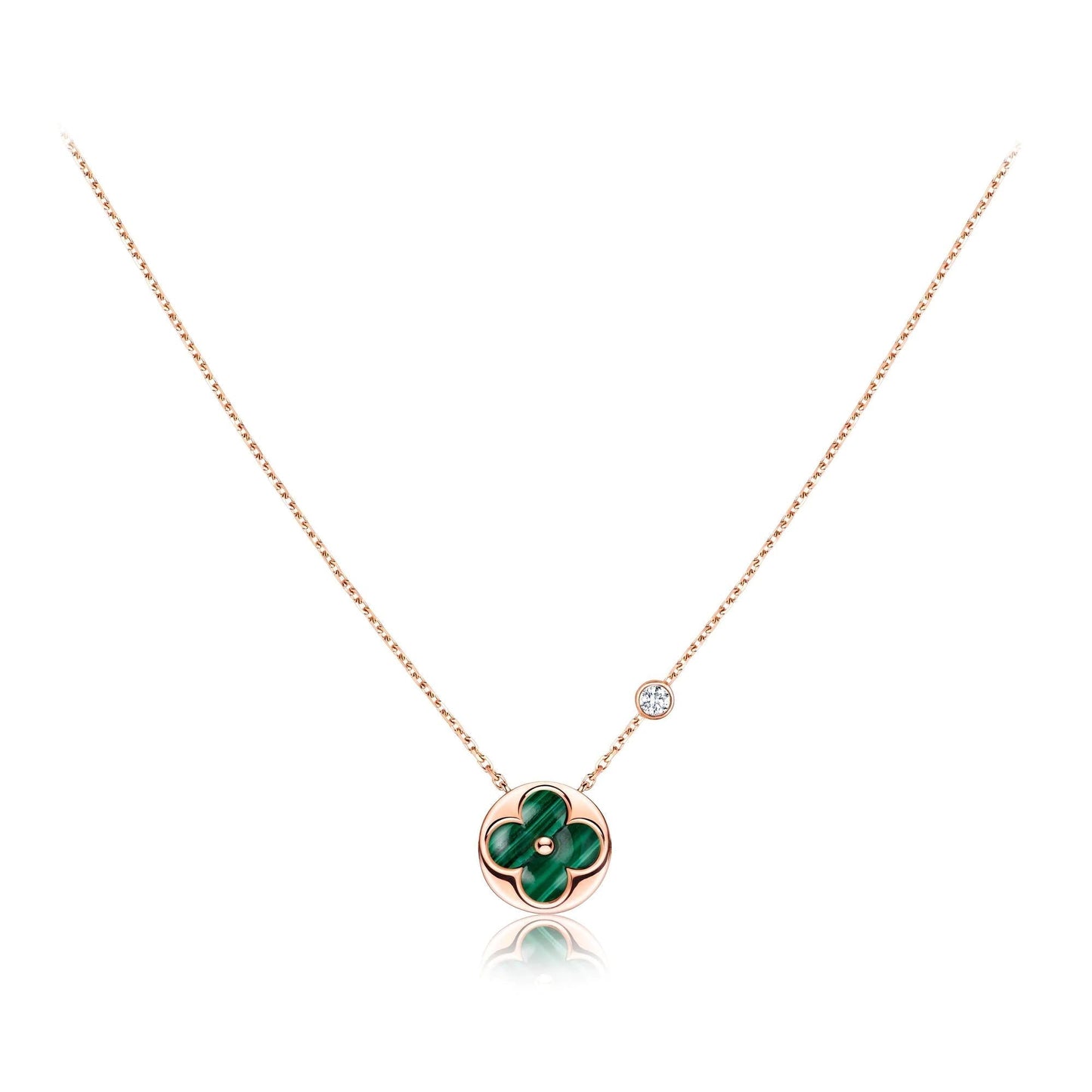 [Favorite]SUN PEDANT ROSE GOLD 1 DIAMOND NECKLACE