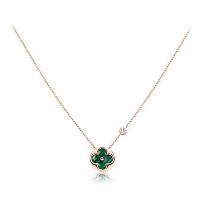 [Favorite]SUN PEDANT ROSE GOLD 1 DIAMOND NECKLACE