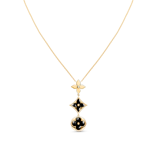 [Favorite]STAR AND SUN ONYX ROSE GOLD NECKLACE