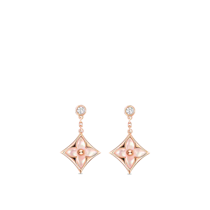 [Favorite]DOUBLE STAR ROSÉGOLDENE MOP-OHRRINGE