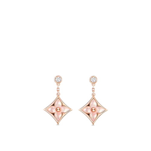 [Favorite]DOUBLE STAR ROSÉGOLDENE MOP-OHRRINGE
