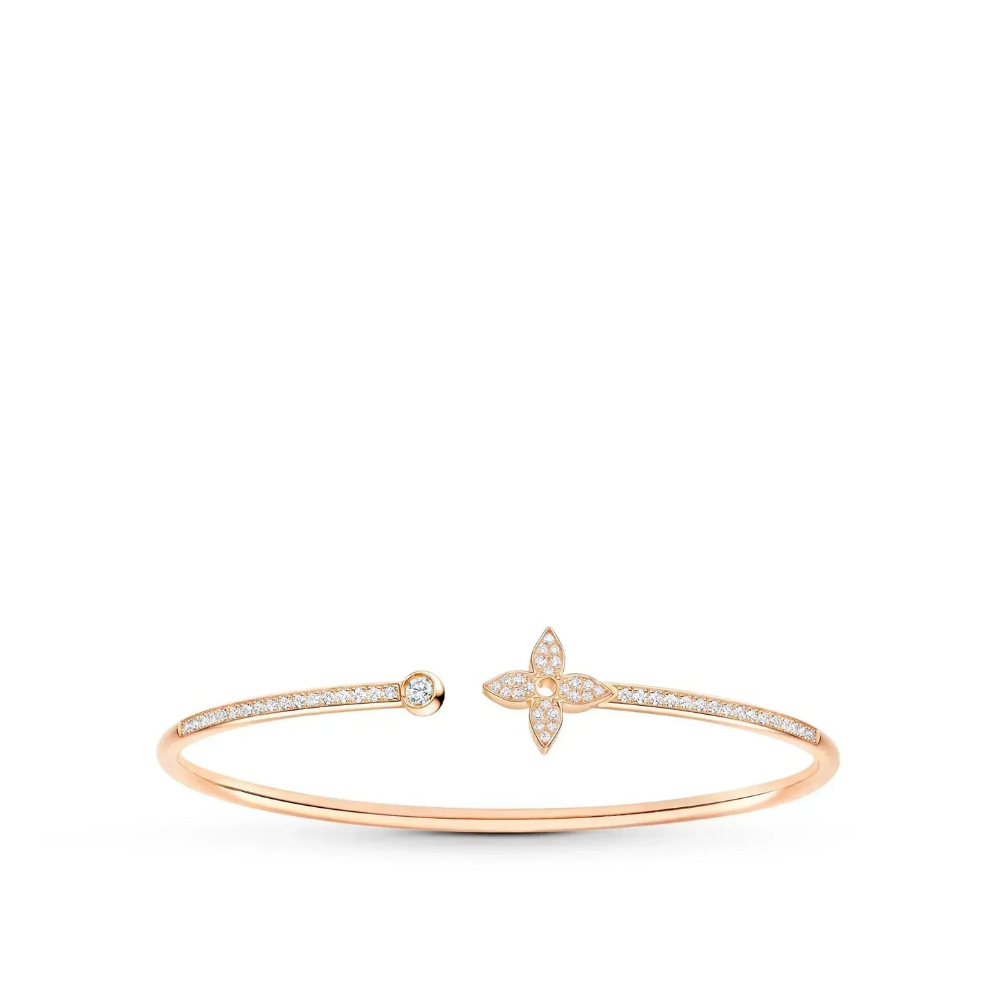 [Favorite]IDYLLE ROSE GOLD OPEN BRACELET DIAMOND PAVED