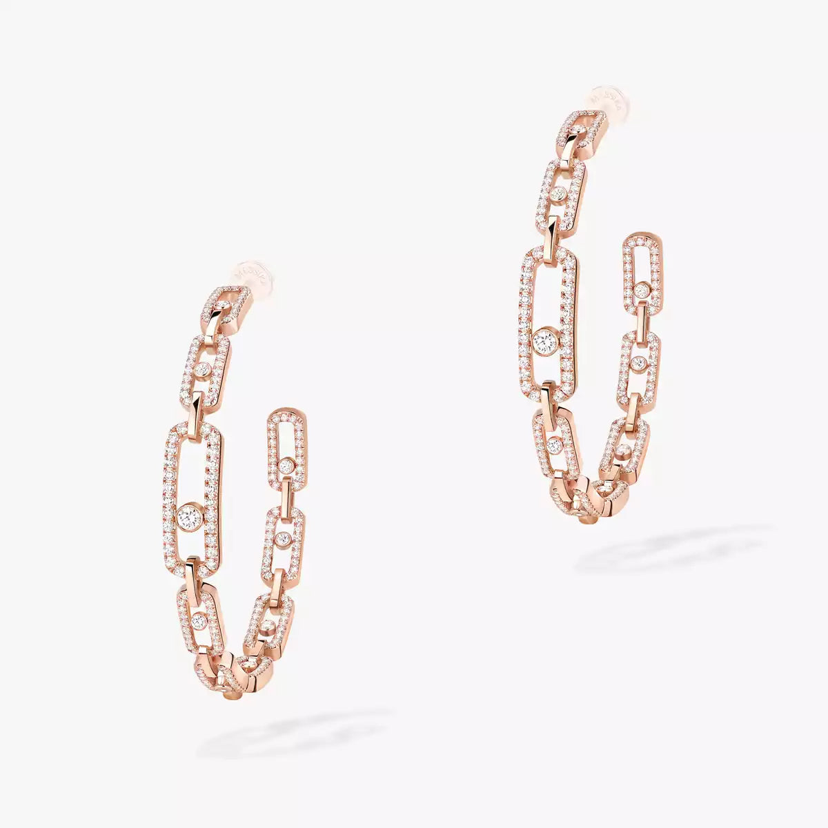 [Favorite]ムーブ リンク キネティック ダイヤモンド フープピアス