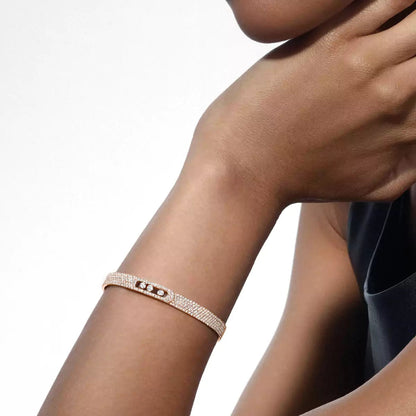 [Favorite]MOVE NOA FULL-PAVÉ DIAMOND BANGLE BRACELET