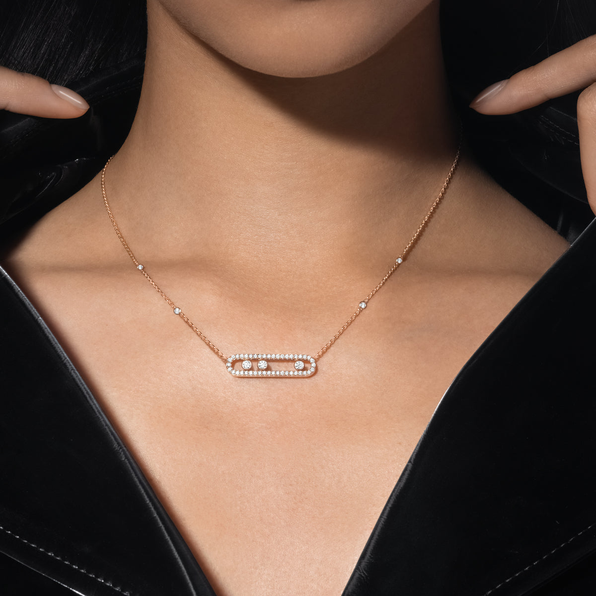 [Favorite]MOVE PAVÉ FULL DIAMOND NECKLACE