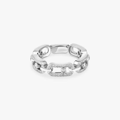 [Favorite]MOVE LINK PAVÉ DIAMOND RING
