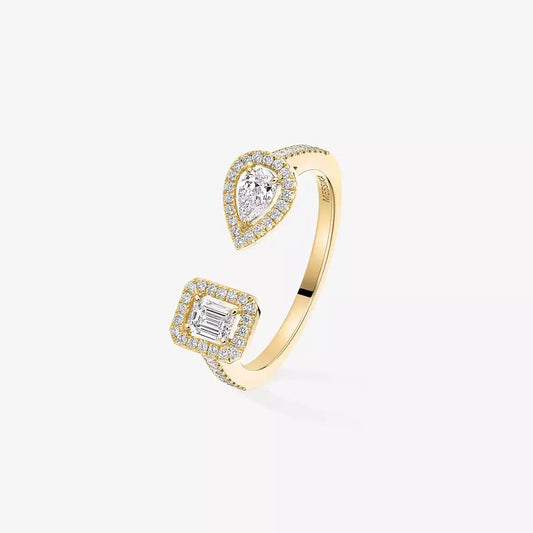 [Favorite]OPEN SUGAR CUBE & TEARDROP PAVÉ DIAMOND RING