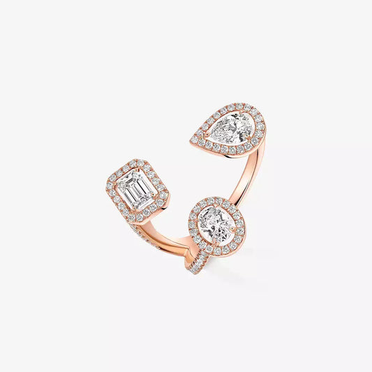 [Favorite]MY TWIN TRILOGY OPEN PAVÉ RING