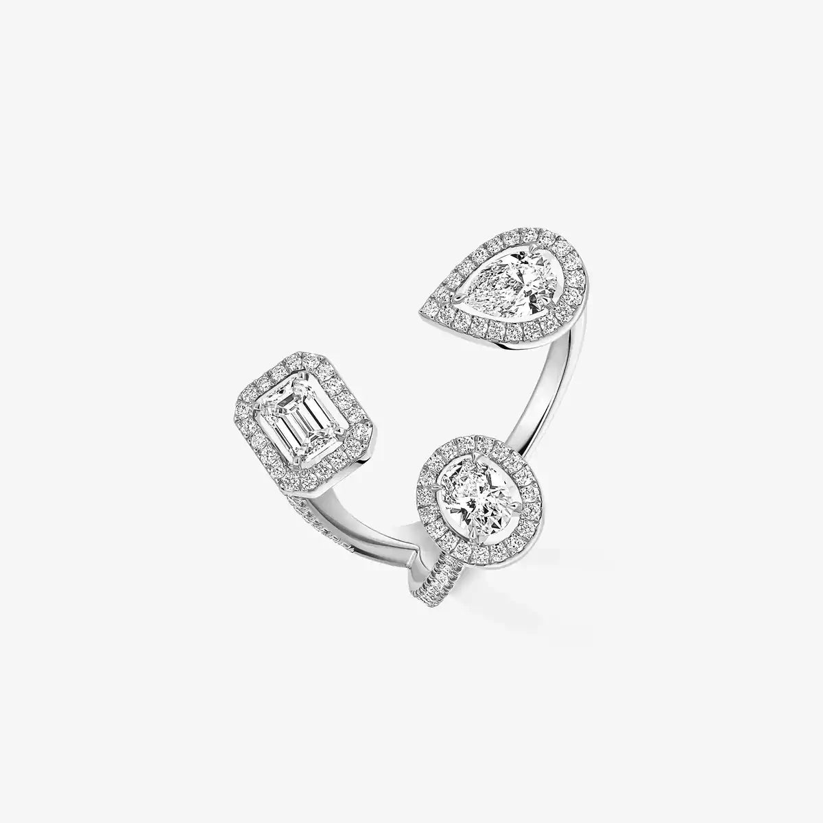 [Favorite]MY TWIN TRILOGY OPEN PAVÉ RING