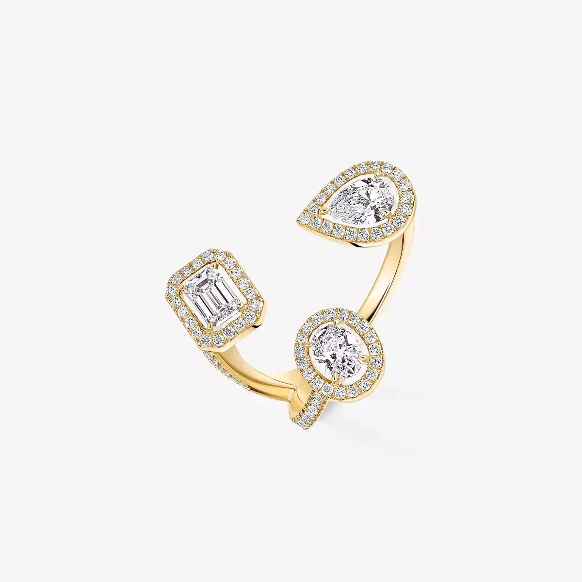 [Favorite]MY TWIN TRILOGY OPEN PAVÉ RING