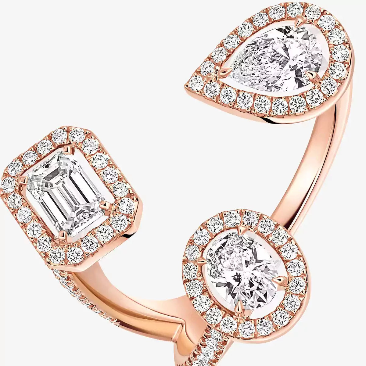 [Favorite]MY TWIN TRILOGY OPEN PAVÉ RING