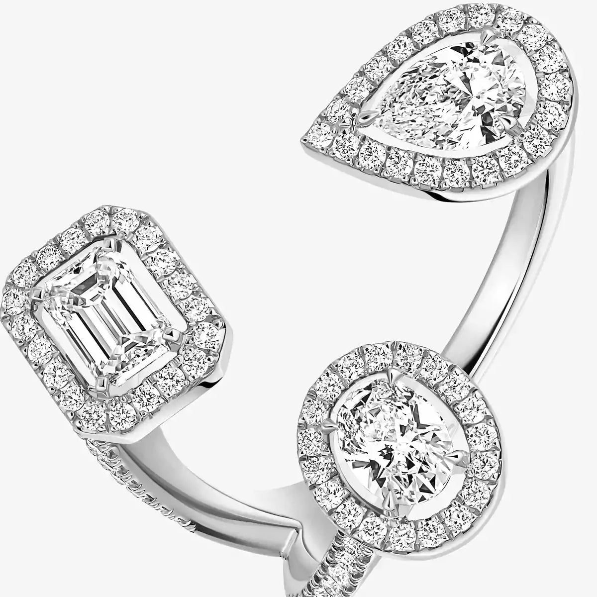 [Favorite]MY TWIN TRILOGY OPEN PAVÉ RING