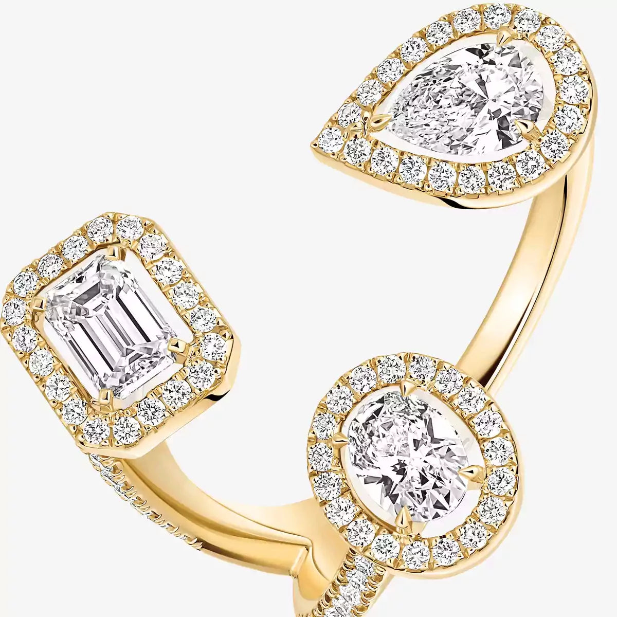 [Favorite]MY TWIN TRILOGY OPEN PAVÉ RING