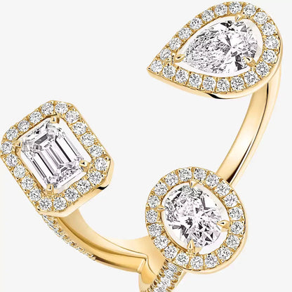 [Favorite]MY TWIN TRILOGY OPEN PAVÉ RING