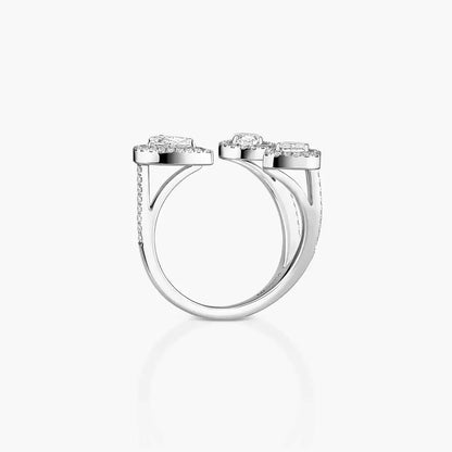 [Favorite]MY TWIN TRILOGY OPEN PAVÉ RING