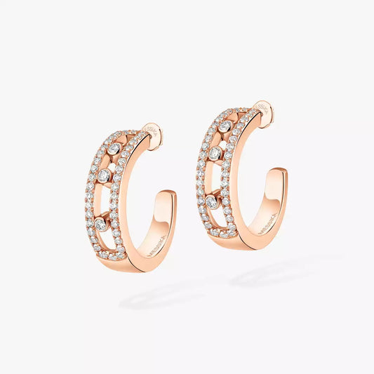 [Favorite]MOVE PAVÉ DIAMOND HOOP EARRINGS