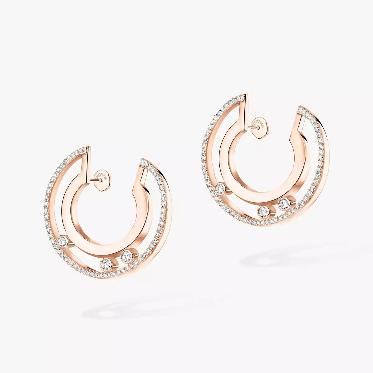 [Favorite]MOVE ROMANE SMALL DIAMOND HOOP EARRINGS