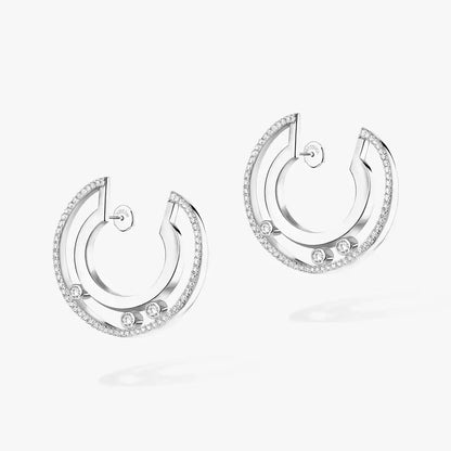[Favorite]MOVE ROMANE SMALL DIAMOND HOOP EARRINGS