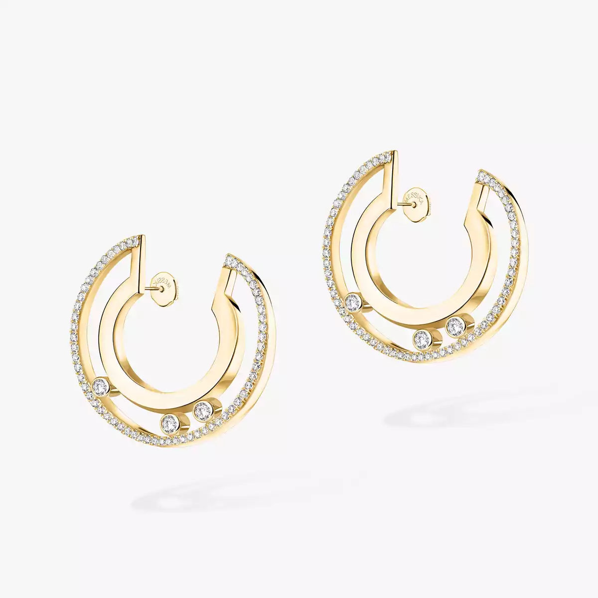 [Favorite]MOVE ROMANE SMALL DIAMOND HOOP EARRINGS