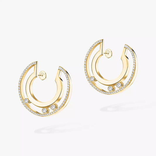 [Favorite]MOVE ROMANE SMALL DIAMOND HOOP EARRINGS